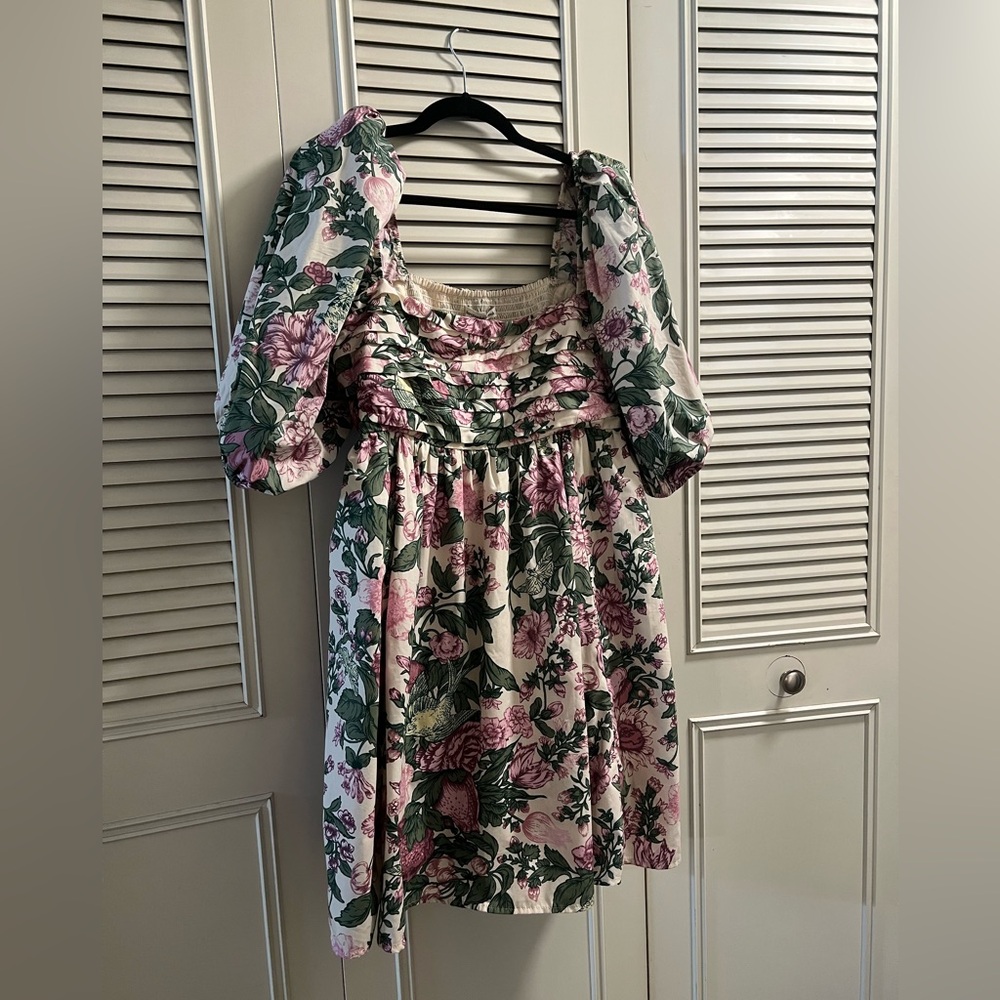 Emerson poplin puff sleeve dress